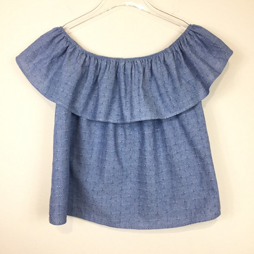 Purple Snow | Off Shoulder Ruffle Top | Sz M